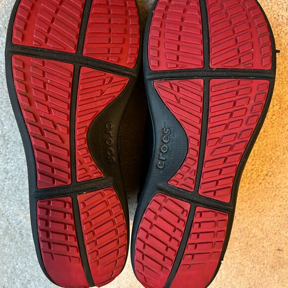 Crocs Linden Boots Men's Size 8.5 Black Gray leather 10545-060 - Picture 8 of 10